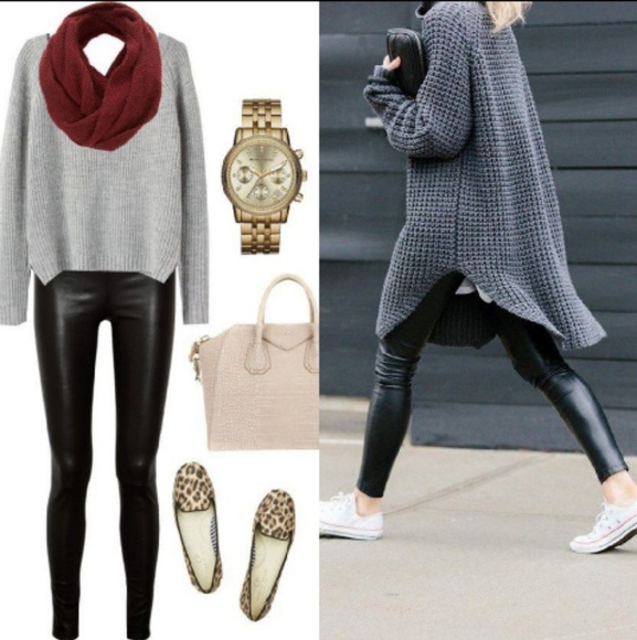 Last one!! Faux leather black Stylish leggings New - Picture 3 of 3